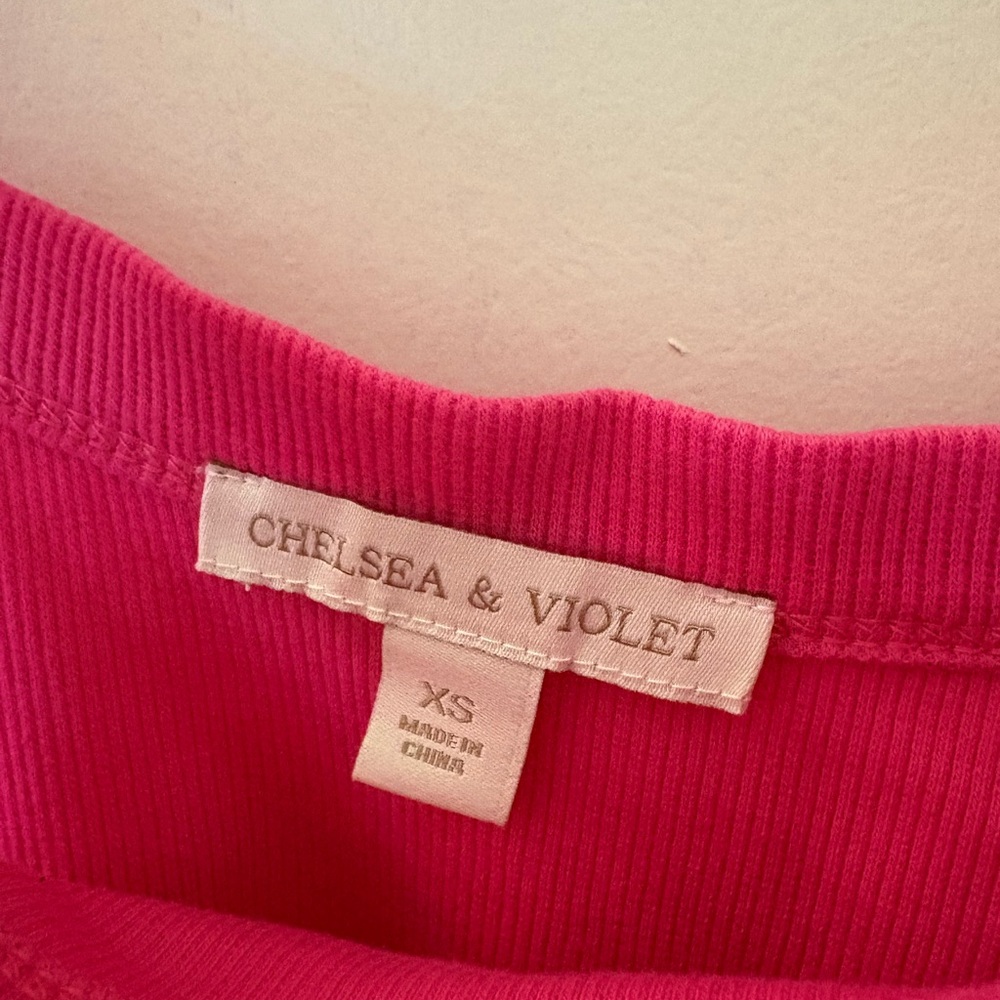 Chelsea & Violet Fuchsia Ribbed Tank Top - Picture 3 of 3